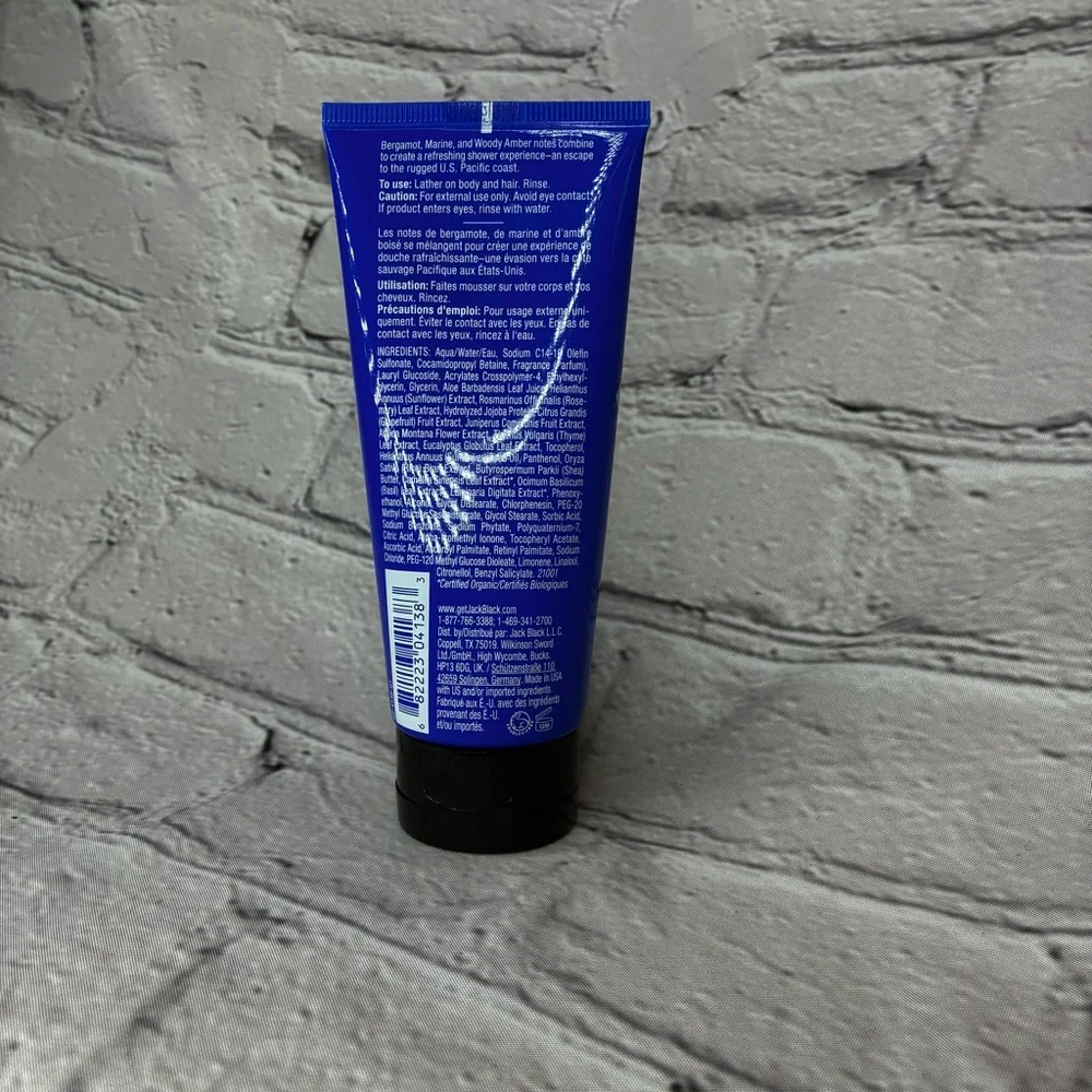 Jack Black Big Sir Body‎ & Hair CLEANSER Marine & Amber Accord 3 FL OZ SEALED